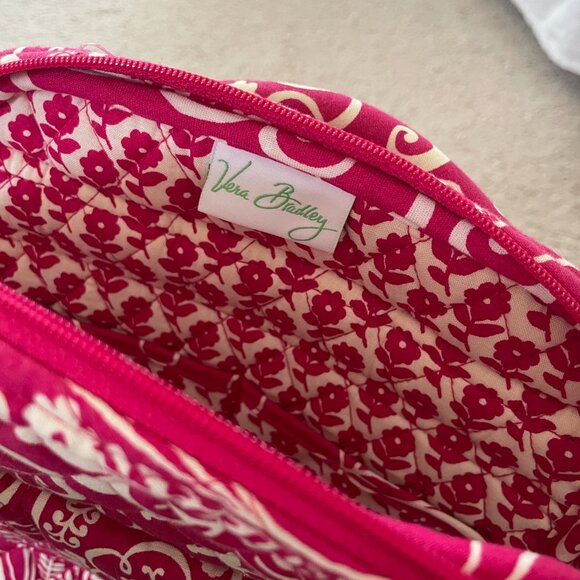 Vera Bradley Quilted Backpack in Hot Pink Twirly Birds Pattern - 12x9" - Picture 2 of 6